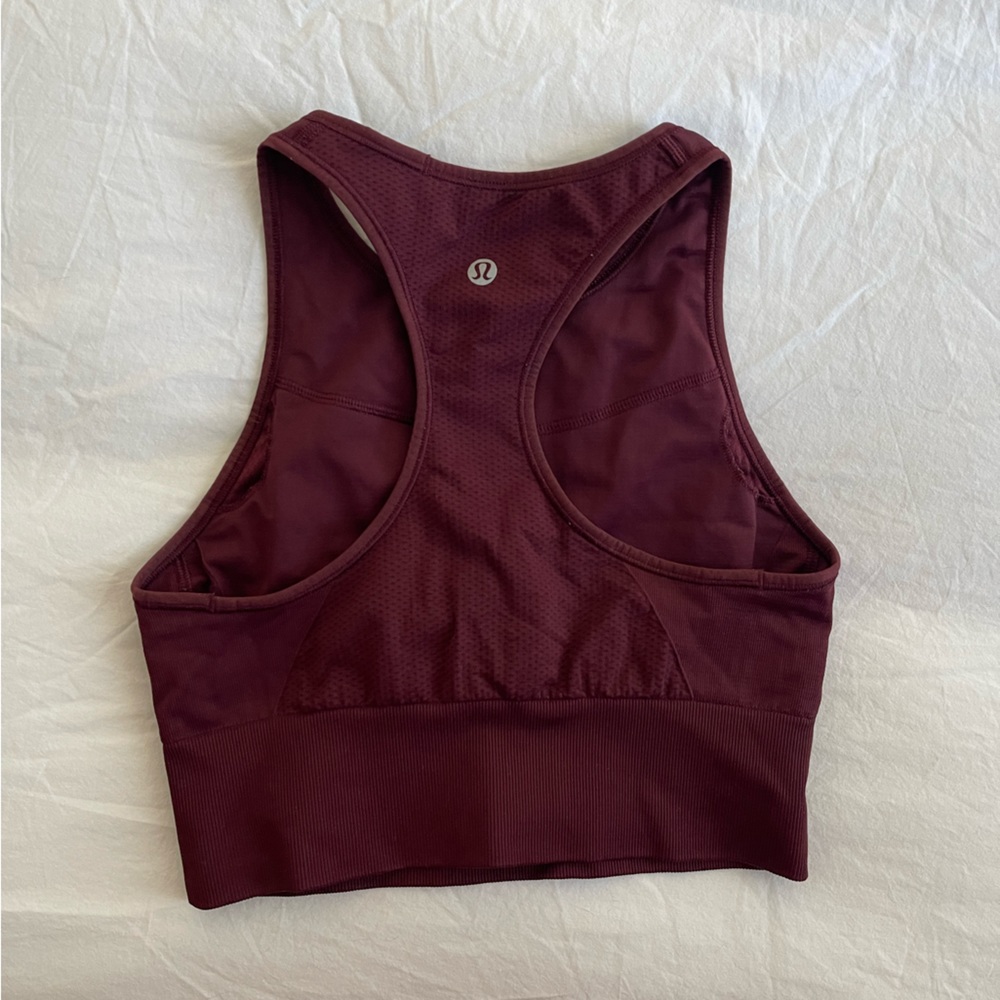 Maroon Lululemon Racerback Longline Sports Bra 6